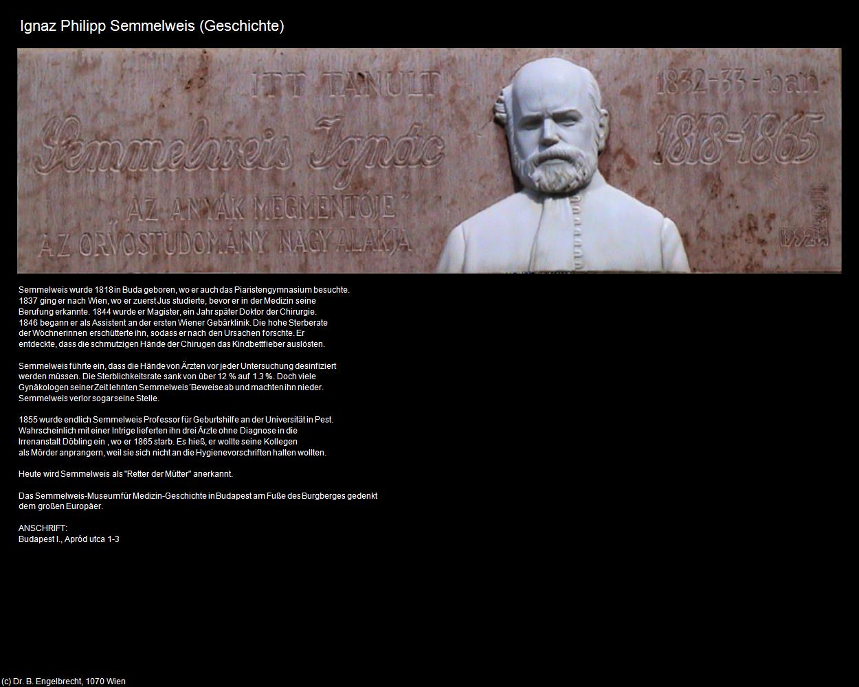 Ignaz Philipp Semmelweis (Budapest) in Kulturatlas-UNGARN