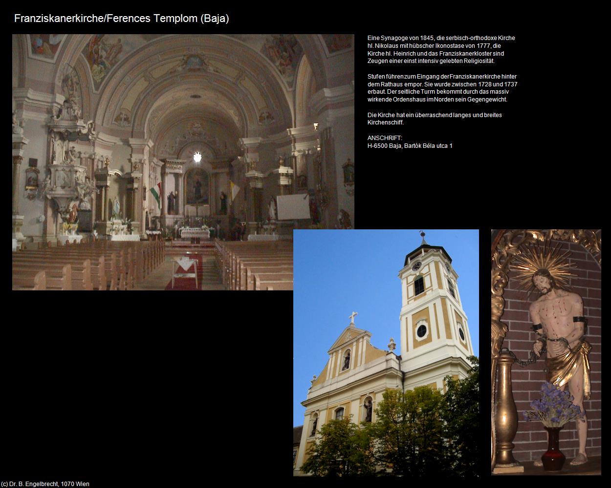 Franziskanerkirche/ferences templom (Baja) in Kulturatlas-UNGARN