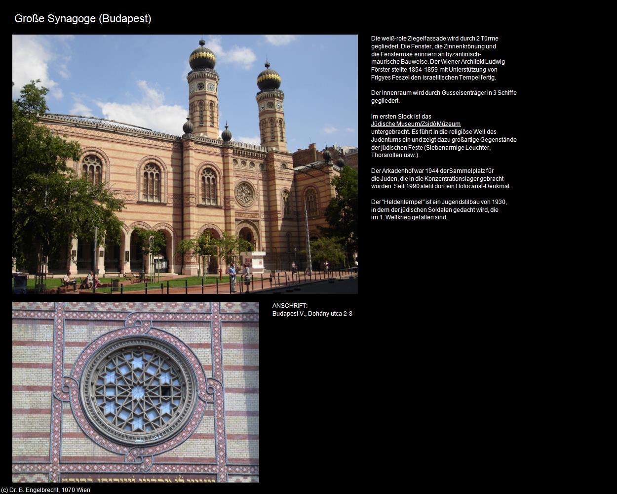 Große Synagoge (Budapest) in Kulturatlas-UNGARN(c)B.Engelbrecht