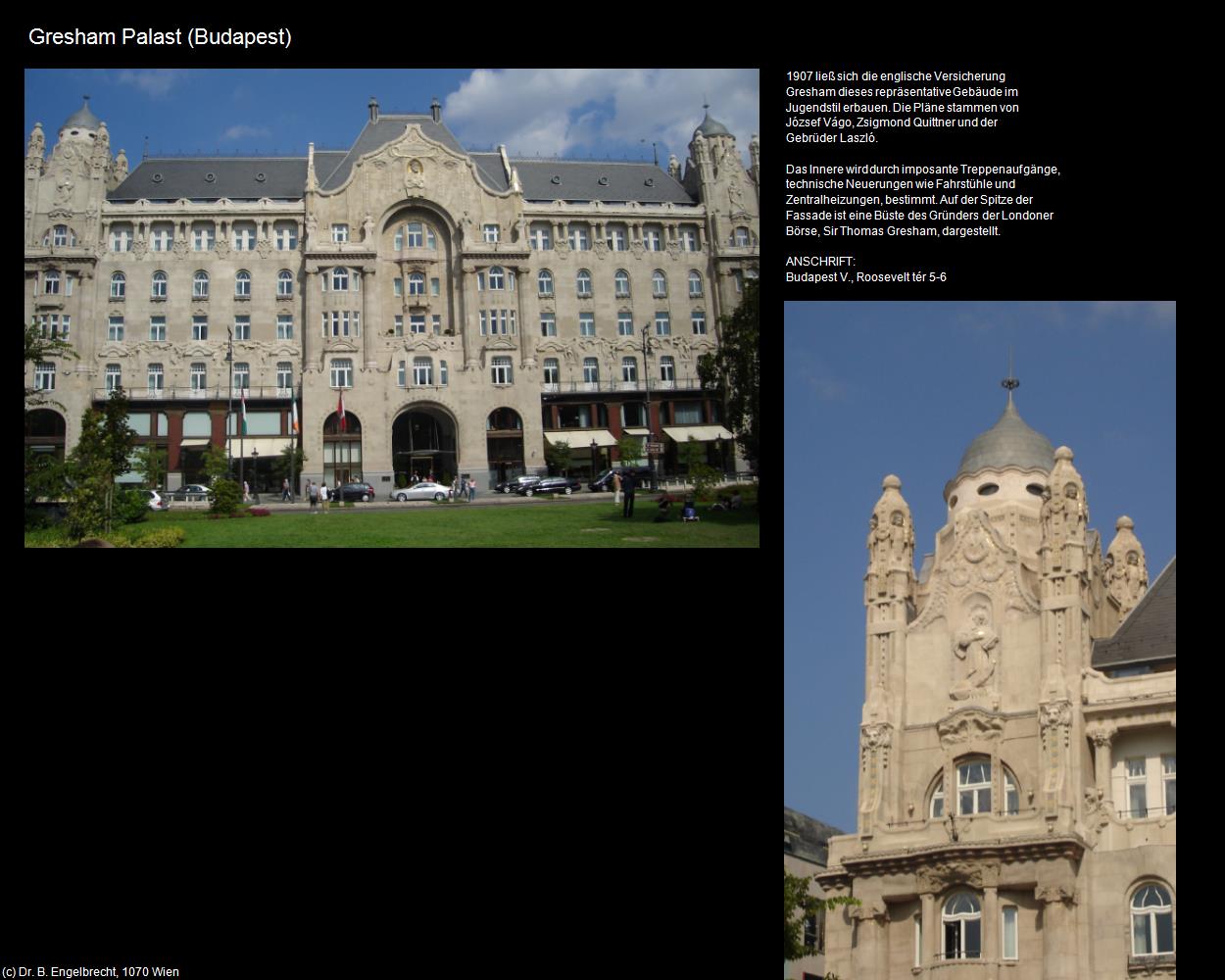 Gresham Palast (Budapest) in Kulturatlas-UNGARN
