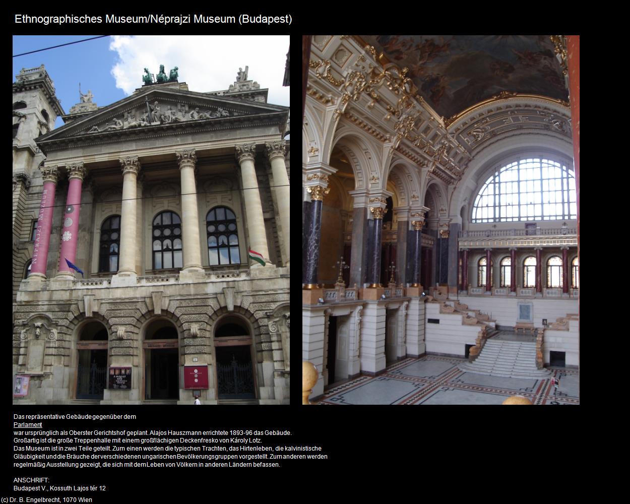 Ethnographisches Museum/Néprajzi Museum (Budapest) in Kulturatlas-UNGARN(c)B.Engelbrecht