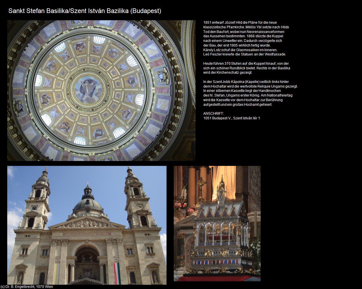 Sankt Stefan Basilika/Szent István Bazilika (Budapest) in Kulturatlas-UNGARN