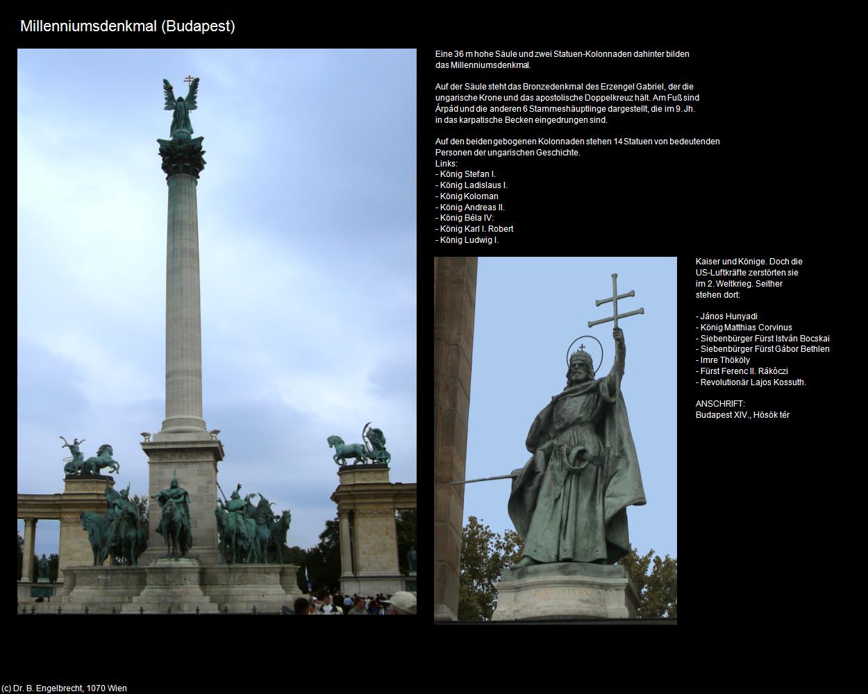 Millenniumsdenkmal (Budapest) in Kulturatlas-UNGARN