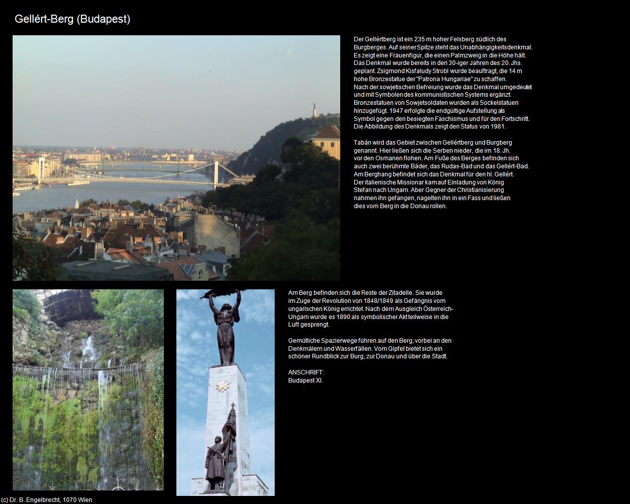 Gellért-Berg (Budapest) in Kulturatlas-UNGARN