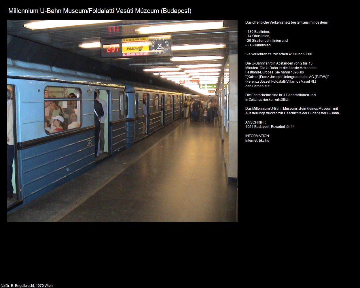U-Bahn (Budapest) in Kulturatlas-UNGARN