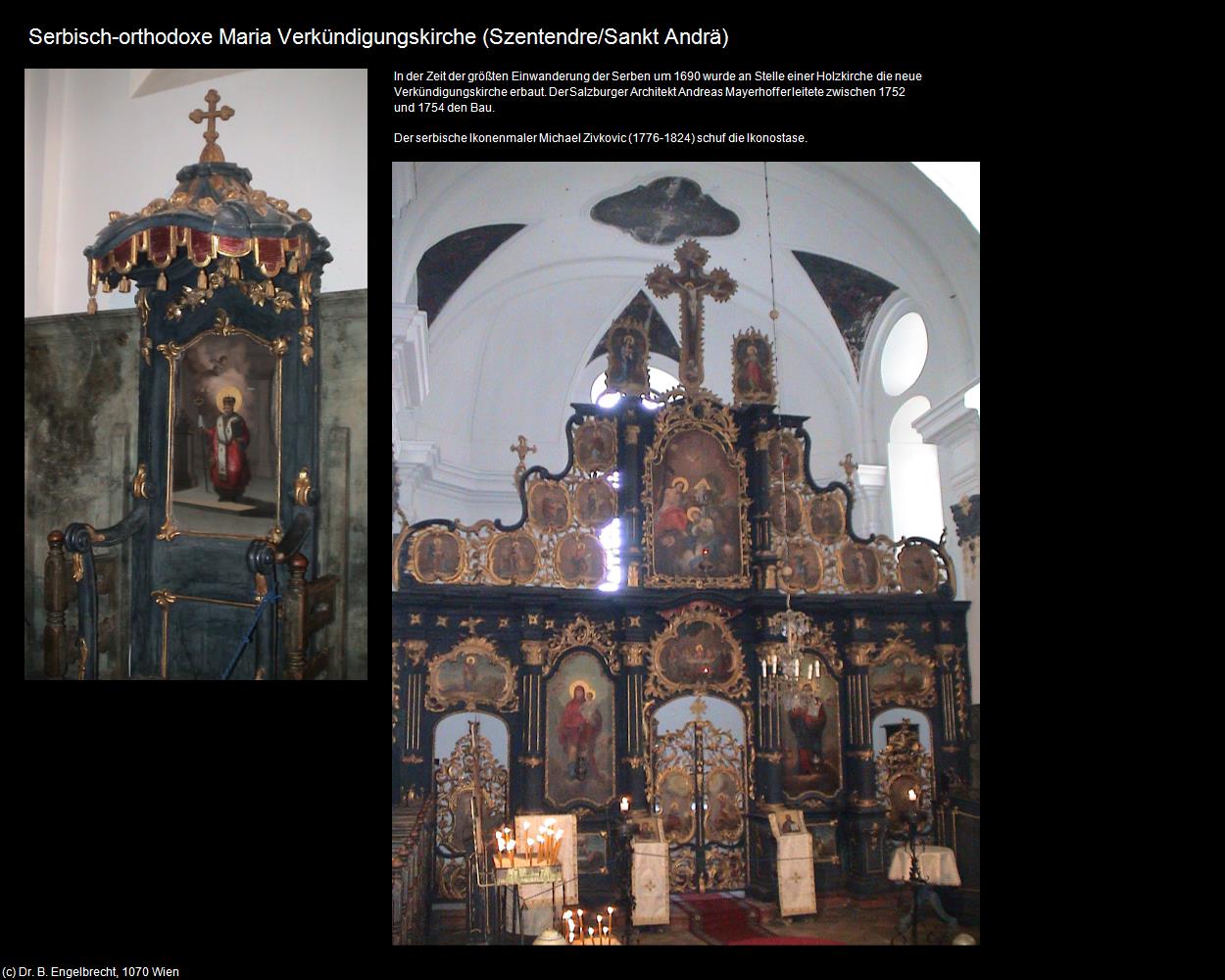 Serbisch-orthodoxe Maria Verkündigungskirche (Szentendre) in Kulturatlas-UNGARN