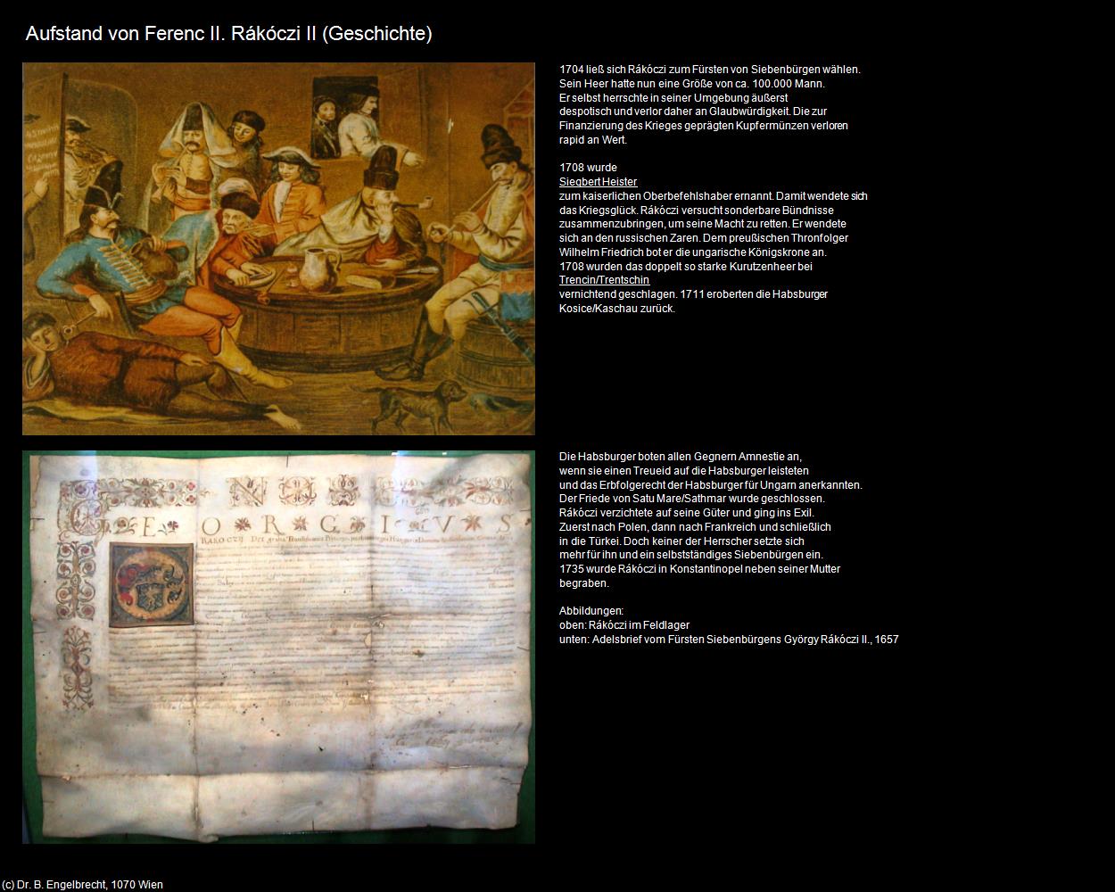 Aufstand von Ferenc II. Rákóczi II (Tokaj) in Kulturatlas-UNGARN(c)B.Engelbrecht