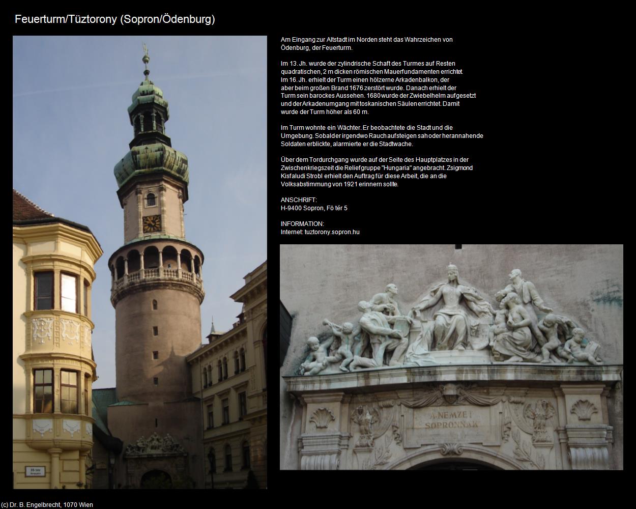 Feuerturm/Tüztorony (Sopron/Ödenburg) in Kulturatlas-UNGARN