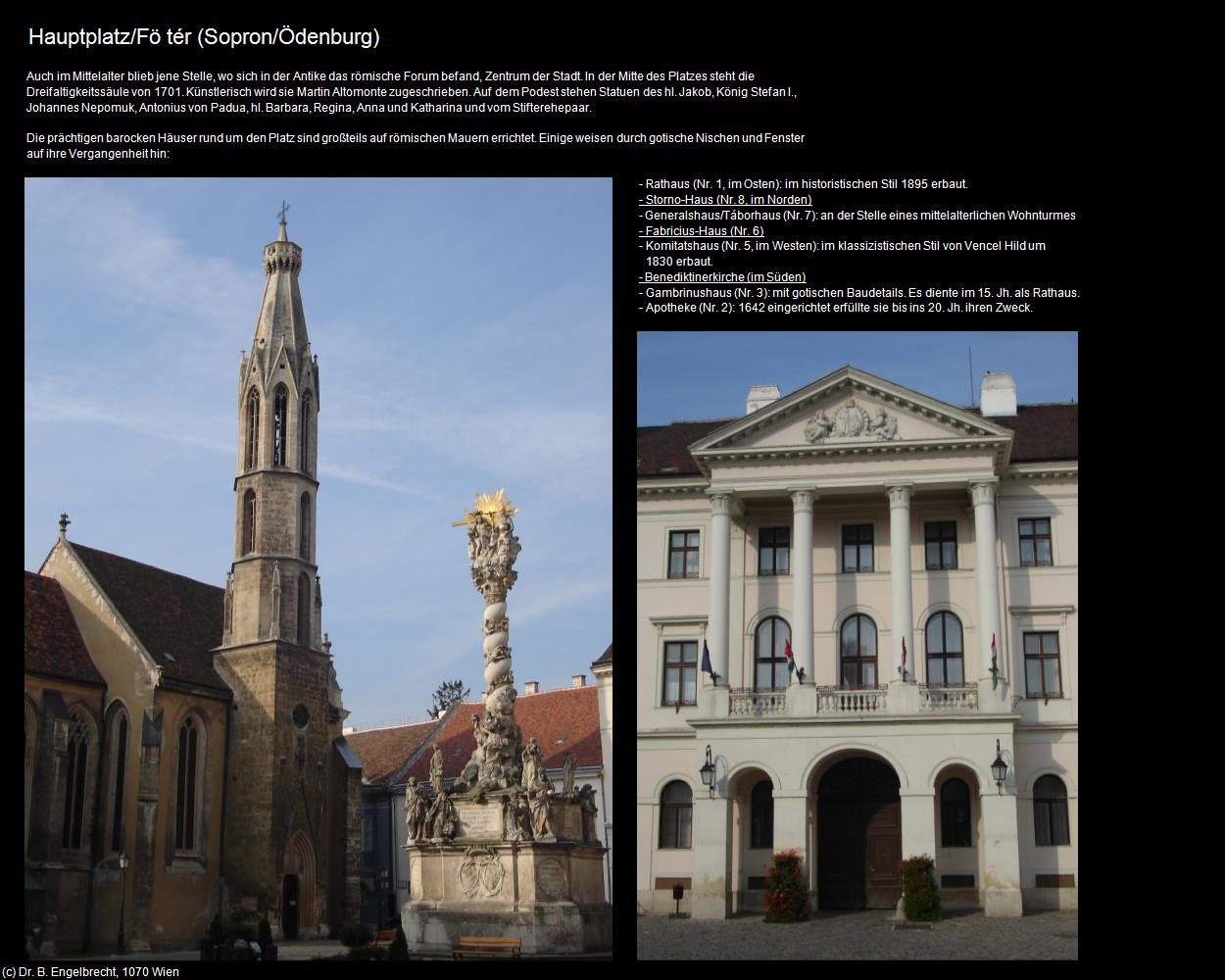 Hauptplatz/Fö tér (Sopron/Ödenburg) in Kulturatlas-UNGARN(c)B.Engelbrecht