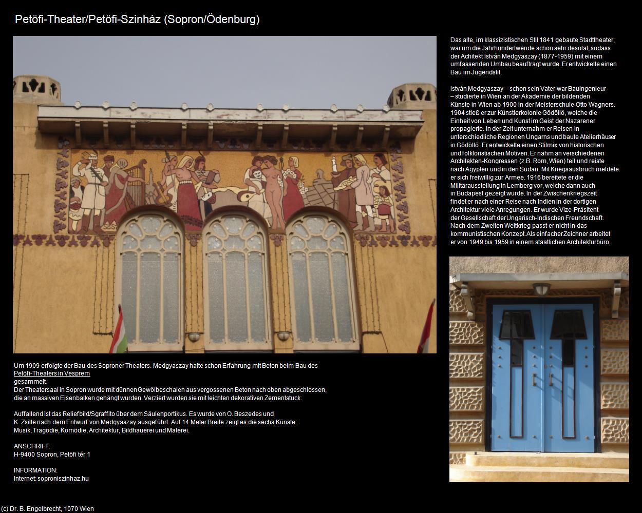 Petöfi-Theater (Sopron/Ödenburg) in Kulturatlas-UNGARN(c)B.Engelbrecht