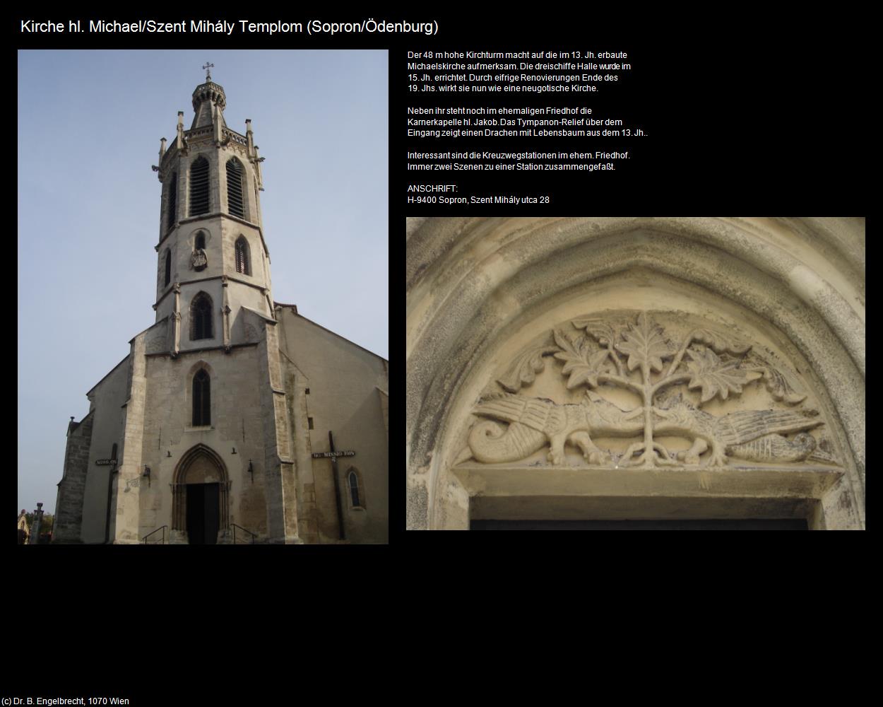 Kirche hl. Michael/Szent Mihály Templom (Sopron/Ödenburg) in Kulturatlas-UNGARN