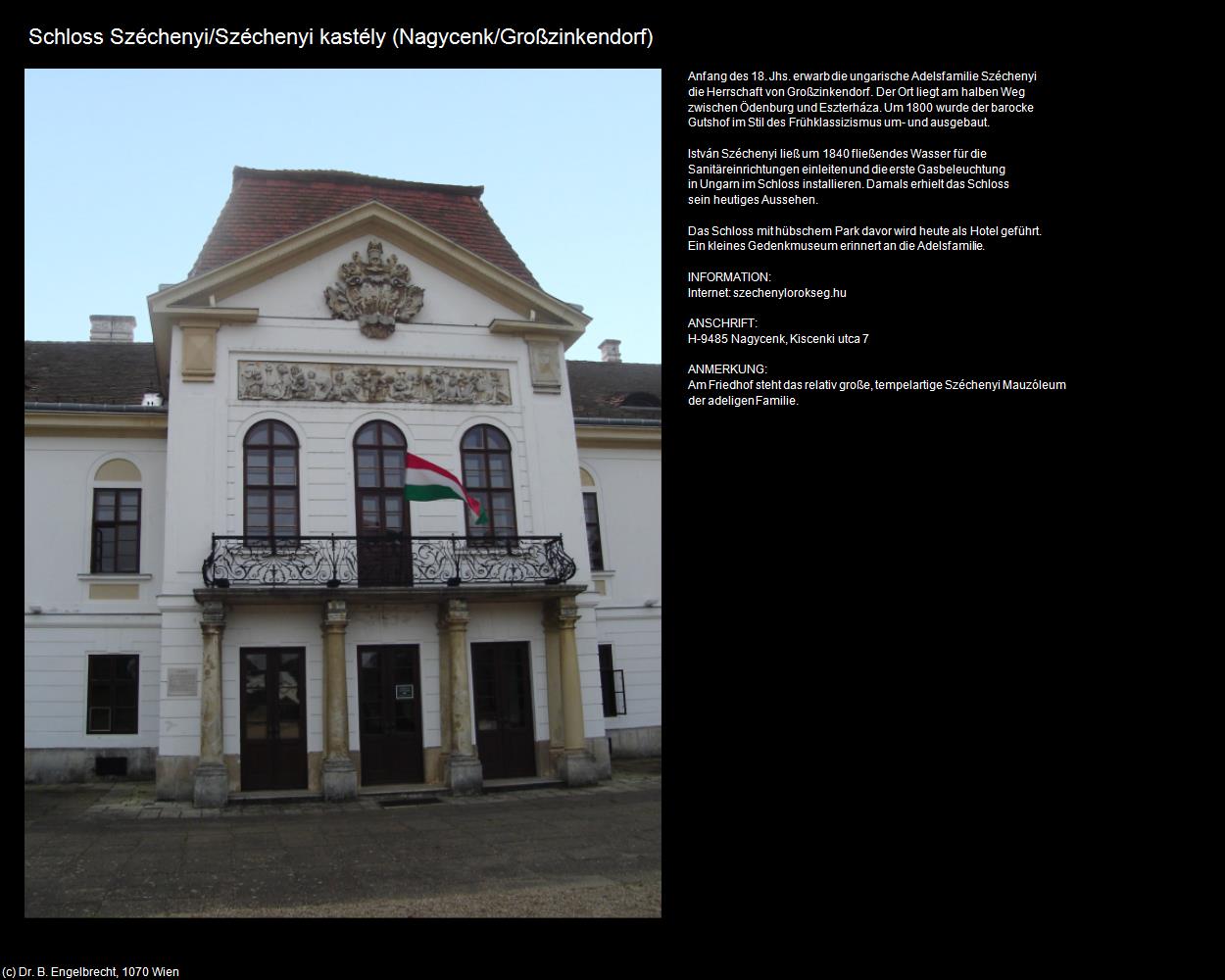 Schloss Széchenyi (Nagycenk/Großzinkendorf) in Kulturatlas-UNGARN