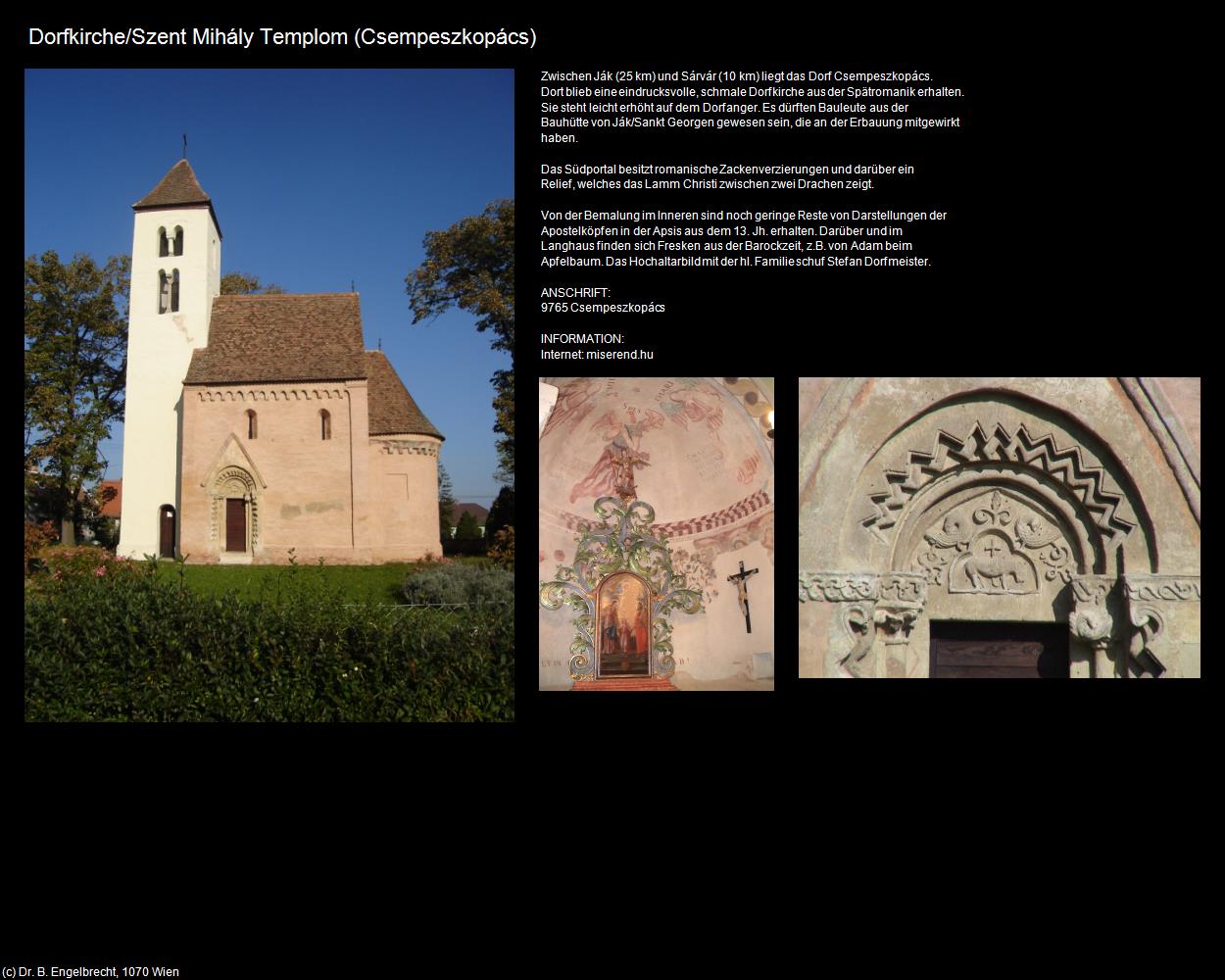 Dorfkirche (Csempeszkopács) in Kulturatlas-UNGARN