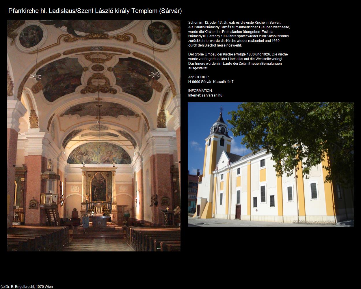 Pfk. hl. Ladislaus (Sárvár/Rotenturm an der Raab) in Kulturatlas-UNGARN