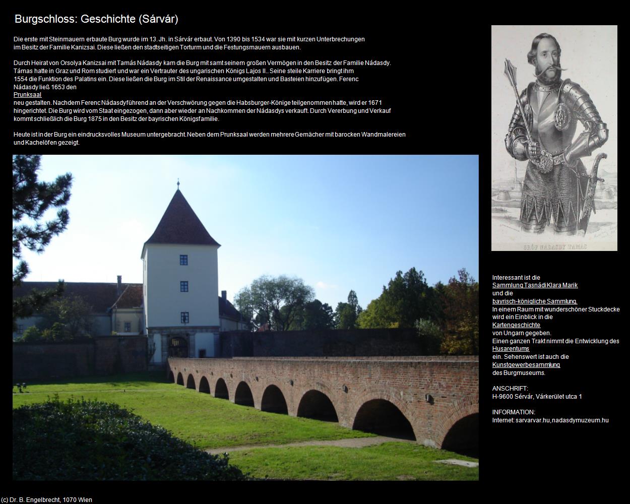Burgschloss: Geschichte (Sárvár/Rotenturm an der Raab) in Kulturatlas-UNGARN(c)B.Engelbrecht