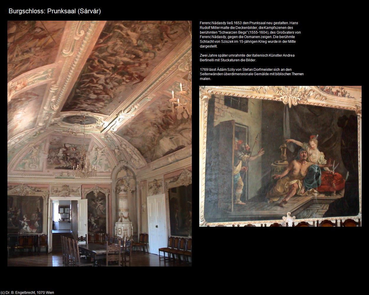 Burgschloss: Prunksaal (Sárvár/Rotenturm an der Raab) in Kulturatlas-UNGARN