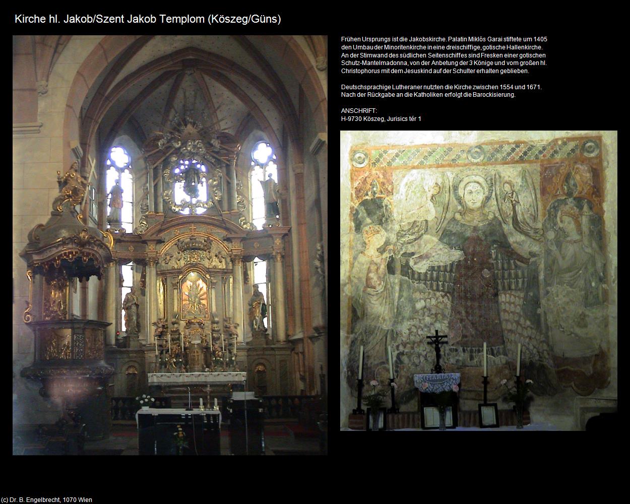 Kirche hl. Jakob/Szent Jakob templom (Köszeg/Güns) in Kulturatlas-UNGARN