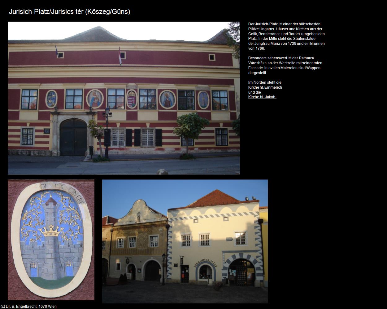 Jurisich-Platz/Jurisics tér  (Köszeg/Güns) in Kulturatlas-UNGARN(c)B.Engelbrecht