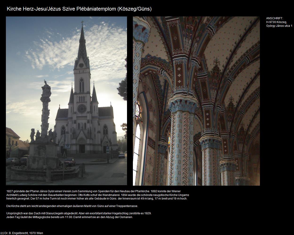 Kirche Herz-Jesu/Jézus Szive templom (Köszeg/Güns) in Kulturatlas-UNGARN