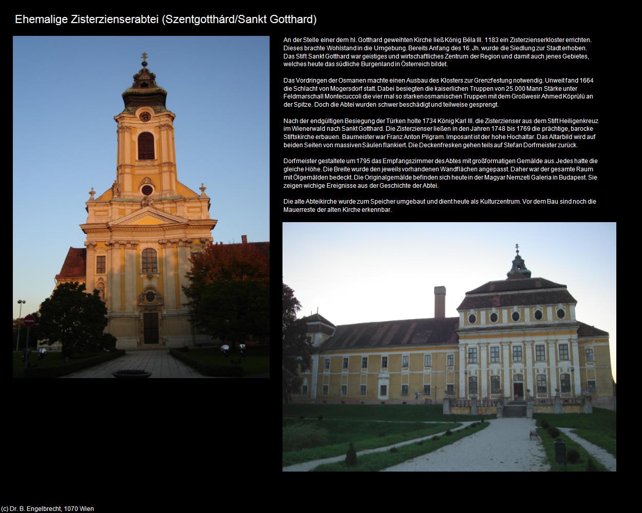 Ehem. Zisterzienserabtei (Szentgotthárd/Sankt Gotthard) in Kulturatlas-UNGARN