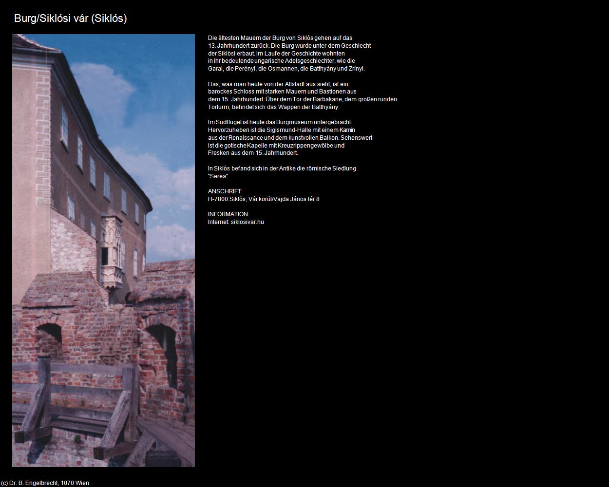 Burg (Siklós) in Kulturatlas-UNGARN
