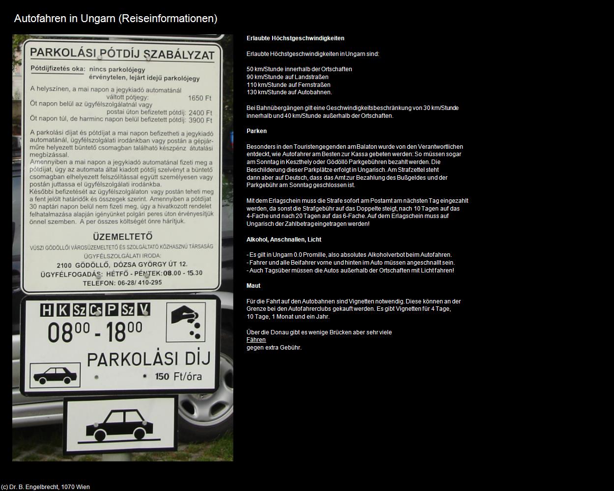 Autofahren (+Reiseinformationen) in Kulturatlas-UNGARN(c)B.Engelbrecht
