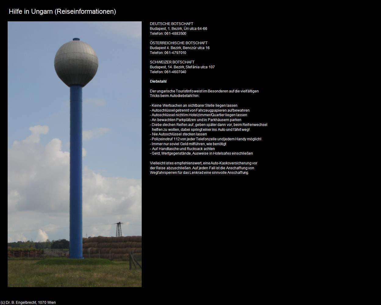Hilfe in Ungarn (+Reiseinformationen) in Kulturatlas-UNGARN