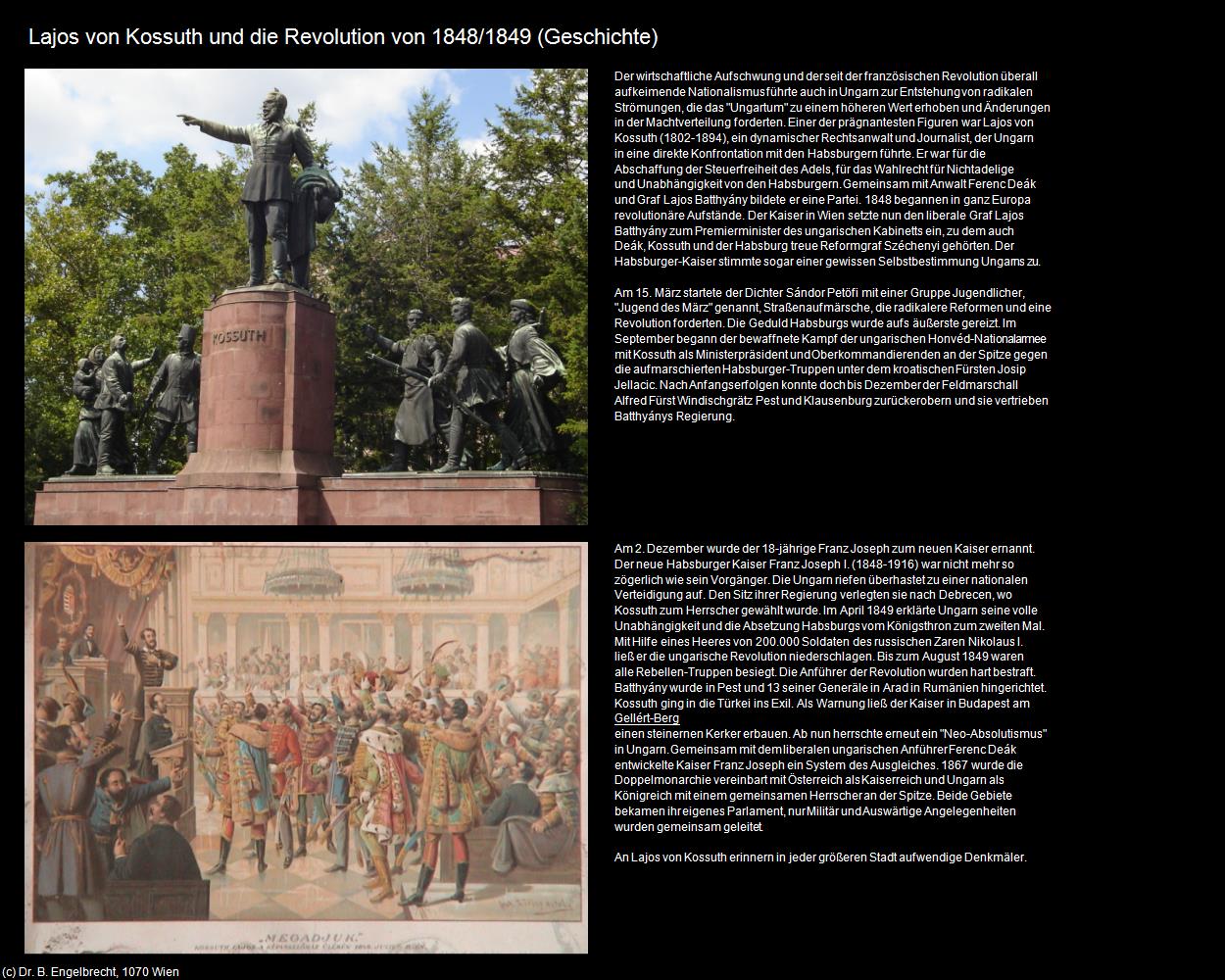 Lajos von Kossuth und die Revolution von 1848/1849 (Budapest) in Kulturatlas-UNGARN(c)B.Engelbrecht
