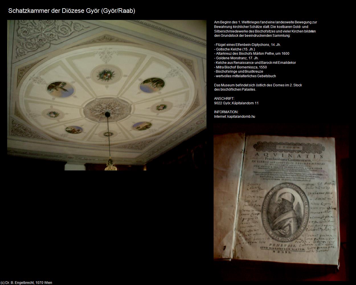 Schatzkammer der Diözese Györ (Györ/Raab) in Kulturatlas-UNGARN