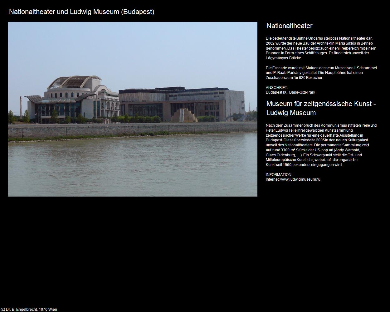 Nationaltheater und Ludwig Museum  (Budapest) in Kulturatlas-UNGARN