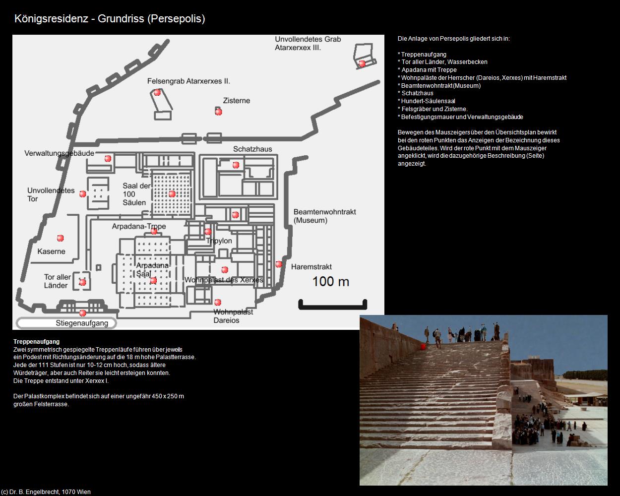 Palast - Grundriss (Persepolis) in Iran
