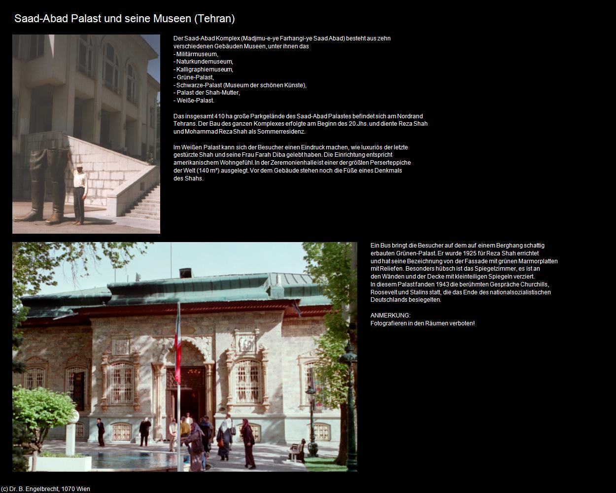 Saad-Abad Palast und seine Museen (Tehran) in Iran