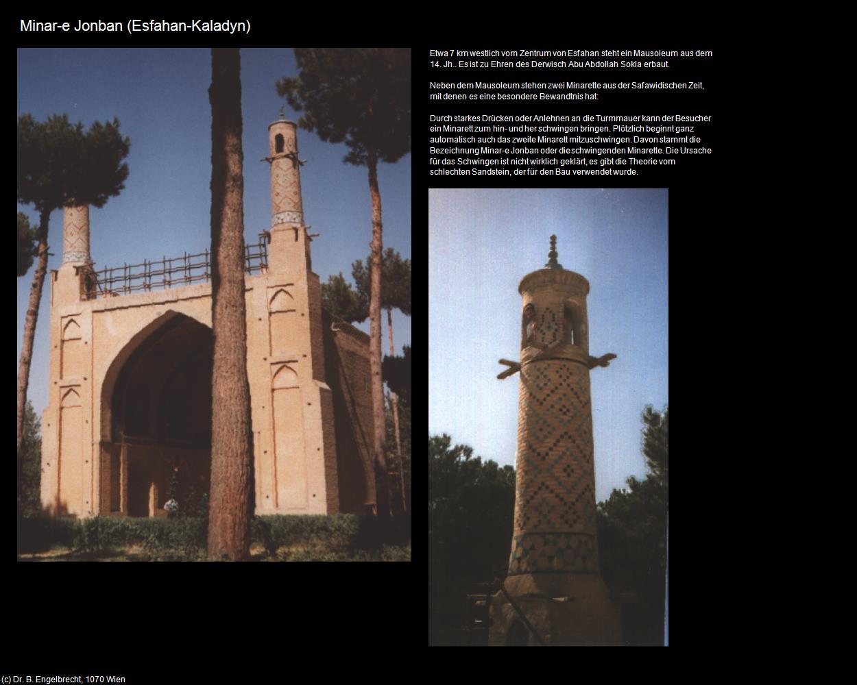 Minar-e Jonban (Kaladyn) (Esfahan) in Iran