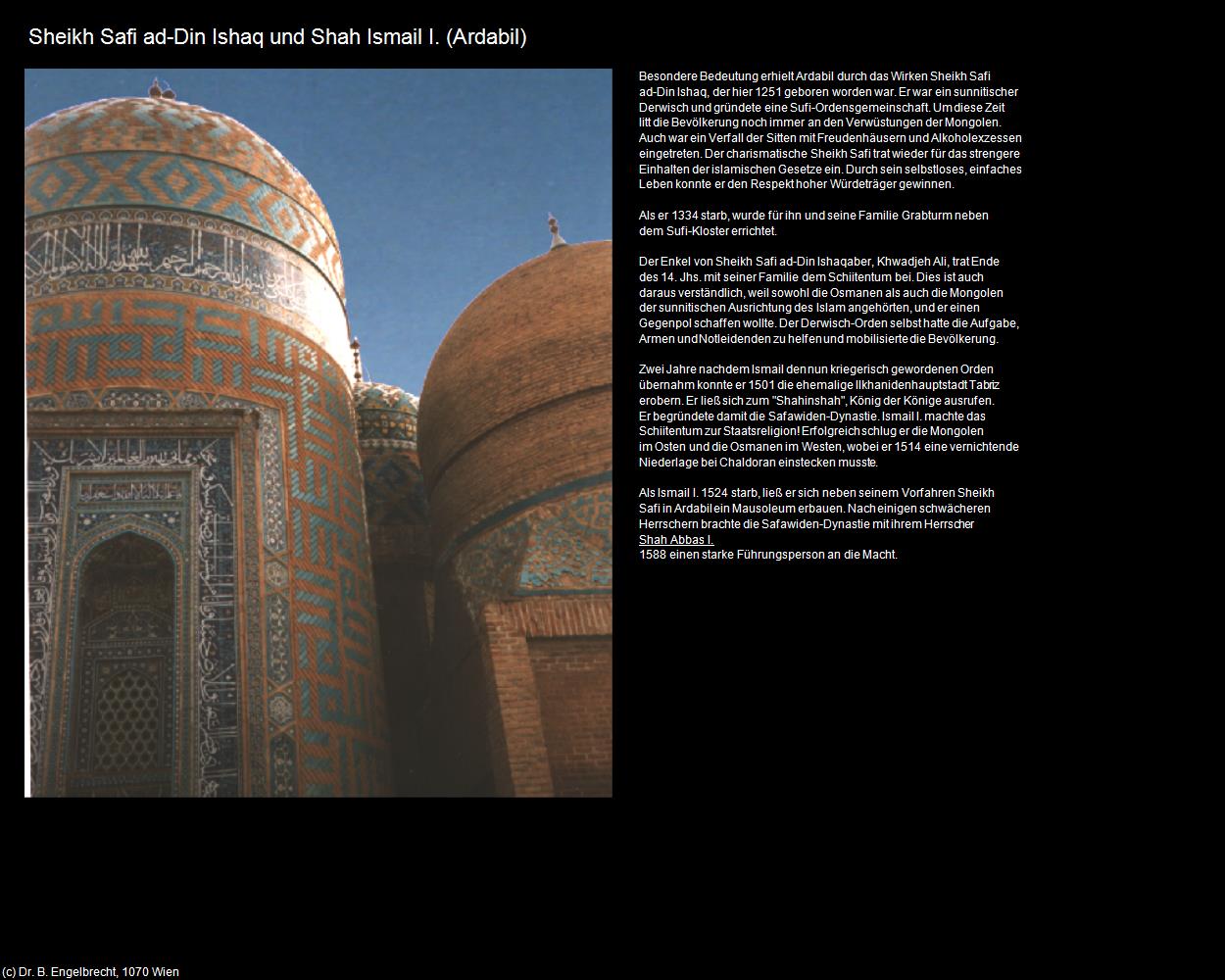 Sheikh Safi ad-Din Ishaq und Shah Ismail I. (Ardabil) in Iran(c)B.Engelbrecht