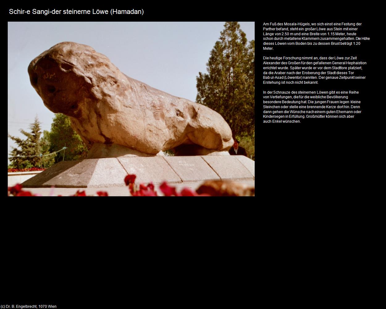Schir-e Sangi-der steinerne Löwe (Hamadan) in Iran