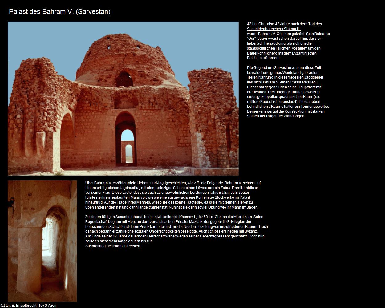 Palast des Bahram V. (Sarvestan) in Iran(c)B.Engelbrecht