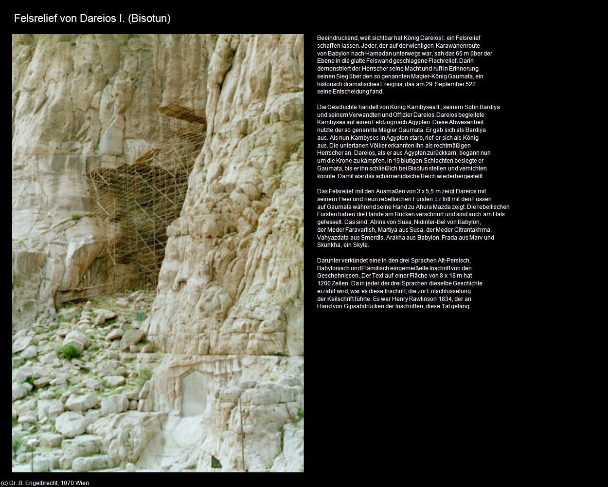 Felsrelief von Dareios I.  (Bisotun) in Iran