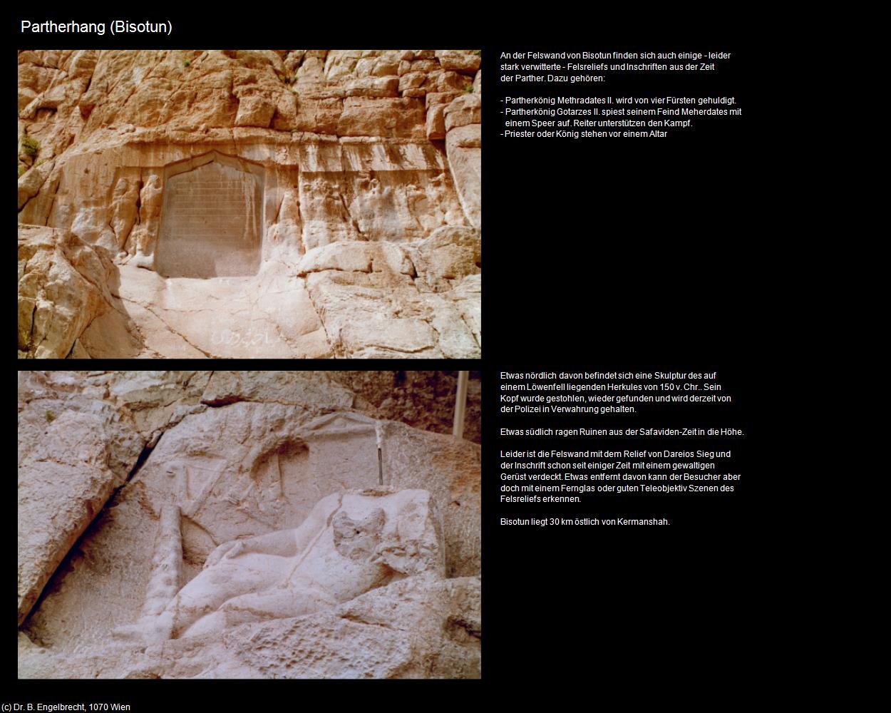 Partherhang (Bisotun) in Iran