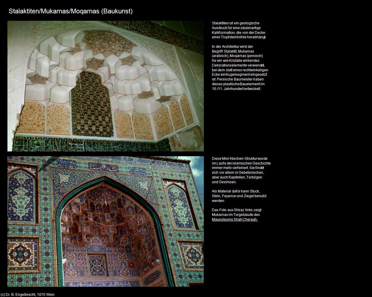 Stalaktiten/Mukarnas/Moqarnas  (IRAN-Baukunst) in Iran(c)B.Engelbrecht