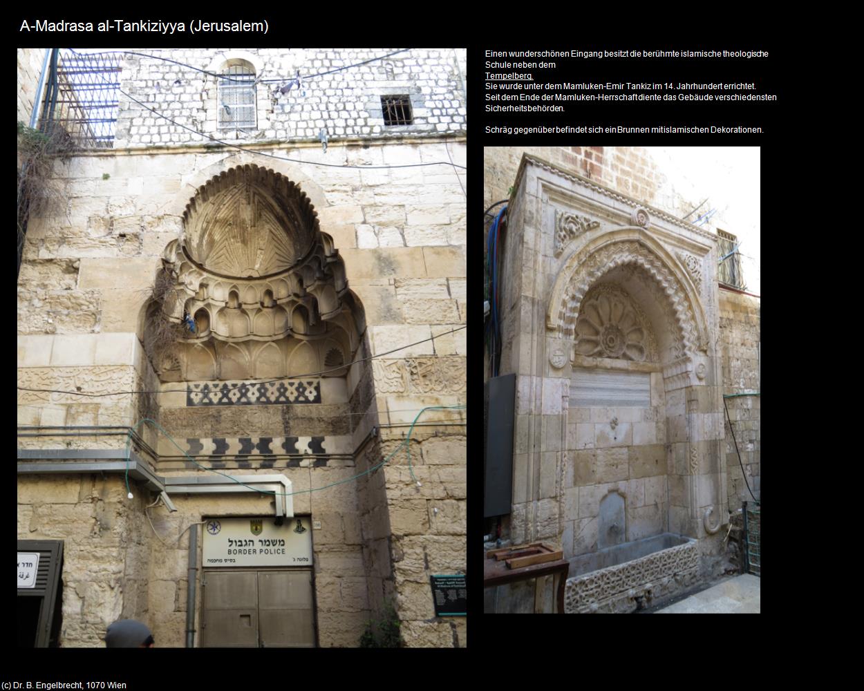 A-Madrasa al-Tankiziyya  (Jerusalem) in Kulturatlas-ISRAEL(c)B.Engelbrecht