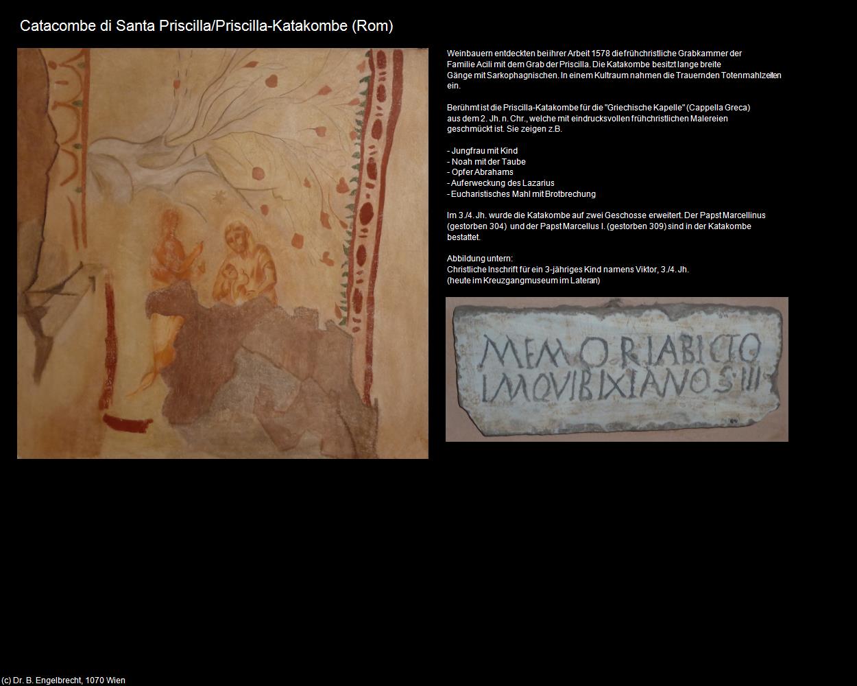 Priscilla-Katakombe  (Rom-06-Katakomben an der Via Appia) in ROM