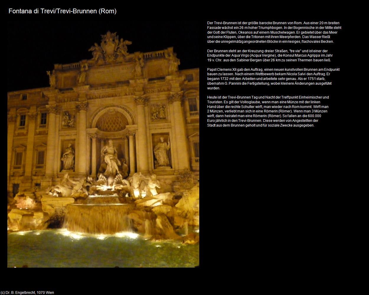 Fontana di Trevi/Trevi-Brunnen  (Rom-02-Marsfeld) in ROM