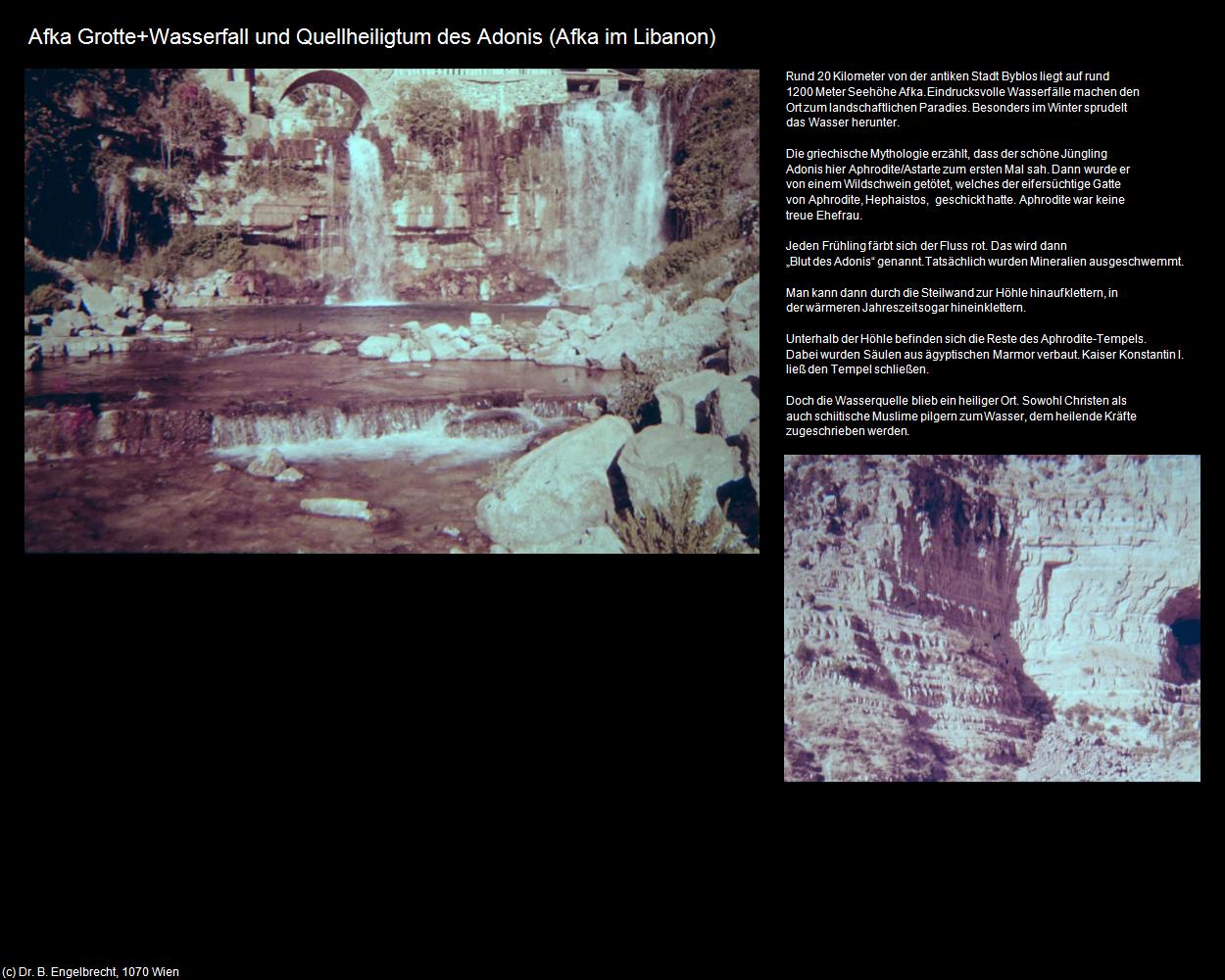Wasserfall und Quellheiligtum des Adonis (Afka (LBN)) in Kulturatlas-JORDANIEN-SYRIEN-LIBANON