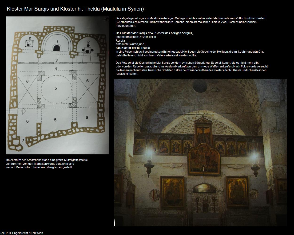 Kloster Mar Sarqis+Kloster hl. Thekla (Maalula (SYR)) in Kulturatlas-JORDANIEN-SYRIEN-LIBANON(c)B.Engelbrecht