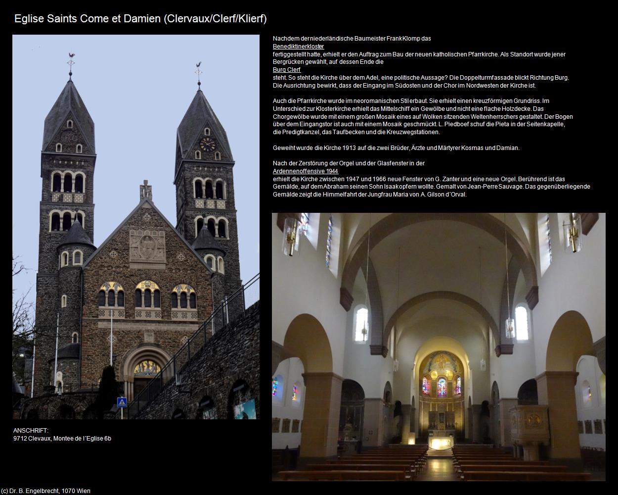 Eglise Saints Come et Damien (Clervaux/Clerf/Klierf) in LUXEMBURG(c)B.Engelbrecht