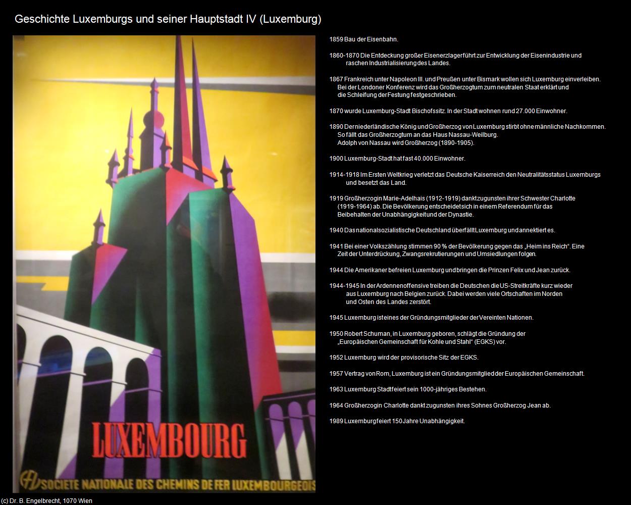 Luxemburg und seine Hauptstadt IV (Geschichte) (Luxemburg-Stadt/Stad Letzebuerg) in LUXEMBURG