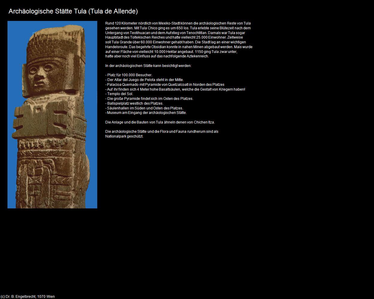 Archäologische Stätte Tula (Tula de Allende) in Kulturatlas-MEXIKO