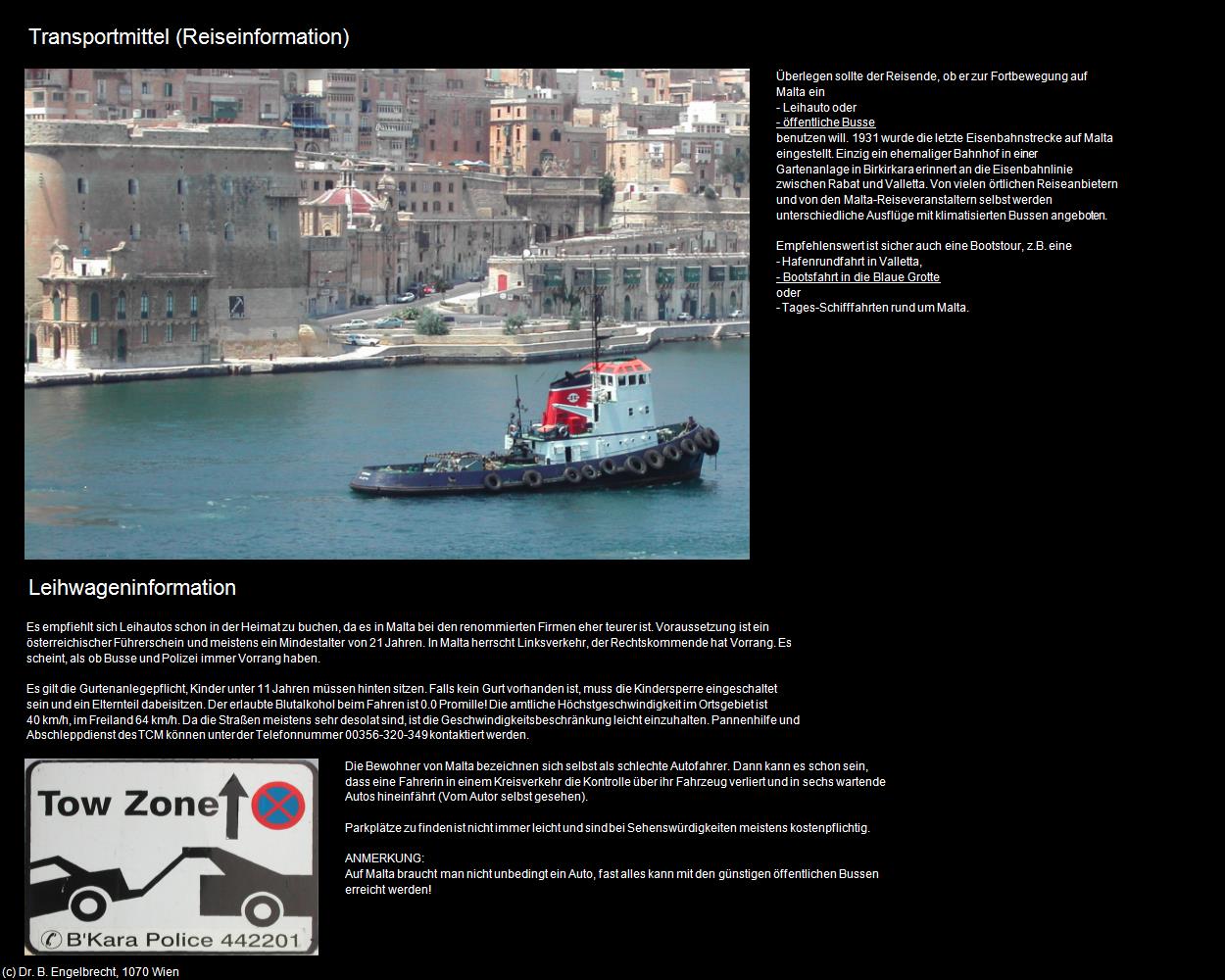 Transportmittel (+Reiseinformationen) in Malta - Perle im Mittelmeer(c)B.Engelbrecht