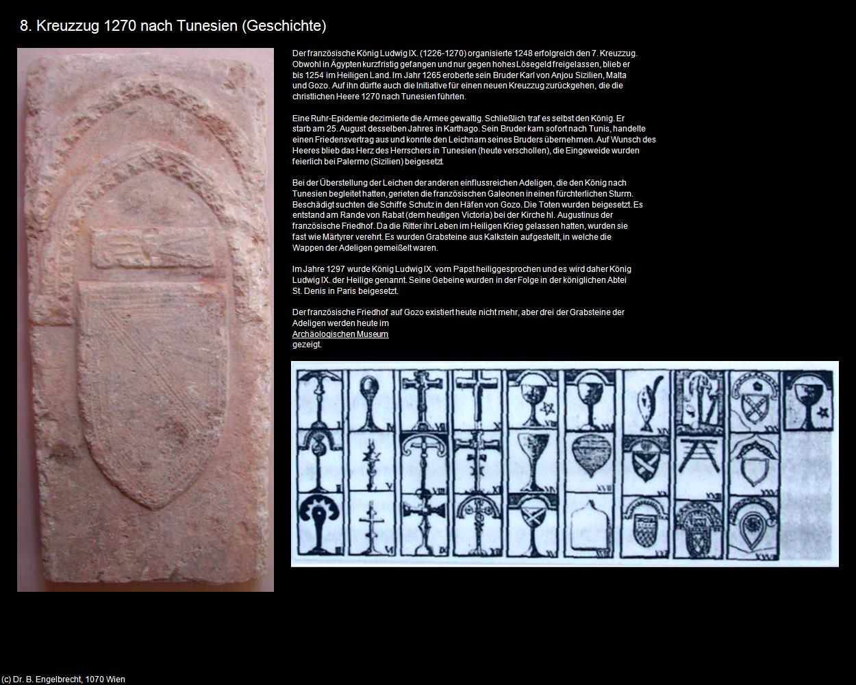 8. Kreuzzug 1270 nach Tunesien (+Geschichte) in Malta - Perle im Mittelmeer(c)B.Engelbrecht