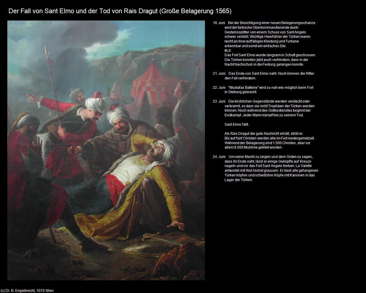 Fall von St. Elmo und der Tod von Rais Dragut (+Große Belagerung 1565) in Malta - Perle im Mittelmeer